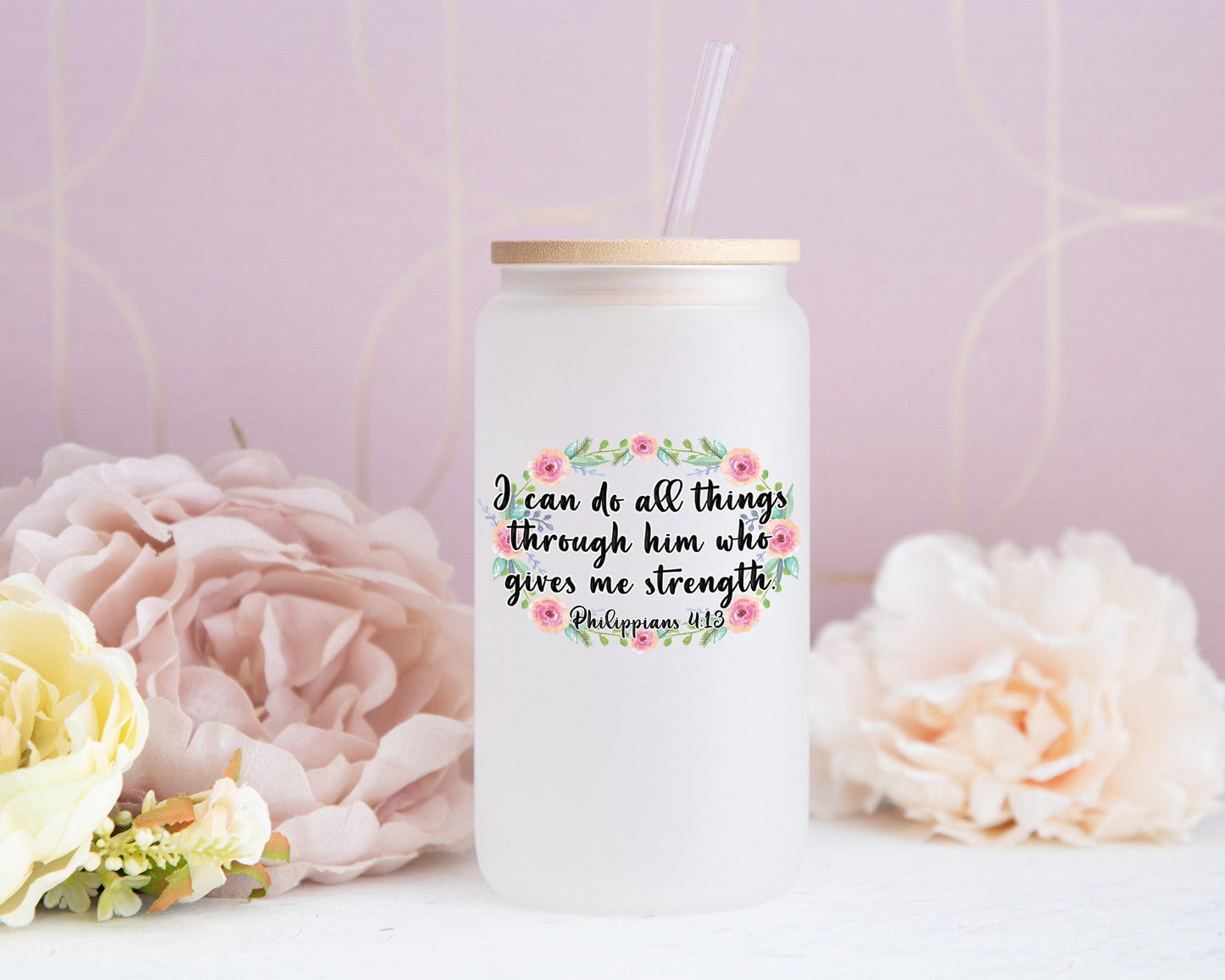 Christian T-Shirt Gift Box-  Philippians 4 13,  Custom Candle, T-Shirt, Tumbler,  Care Package, Spa Box