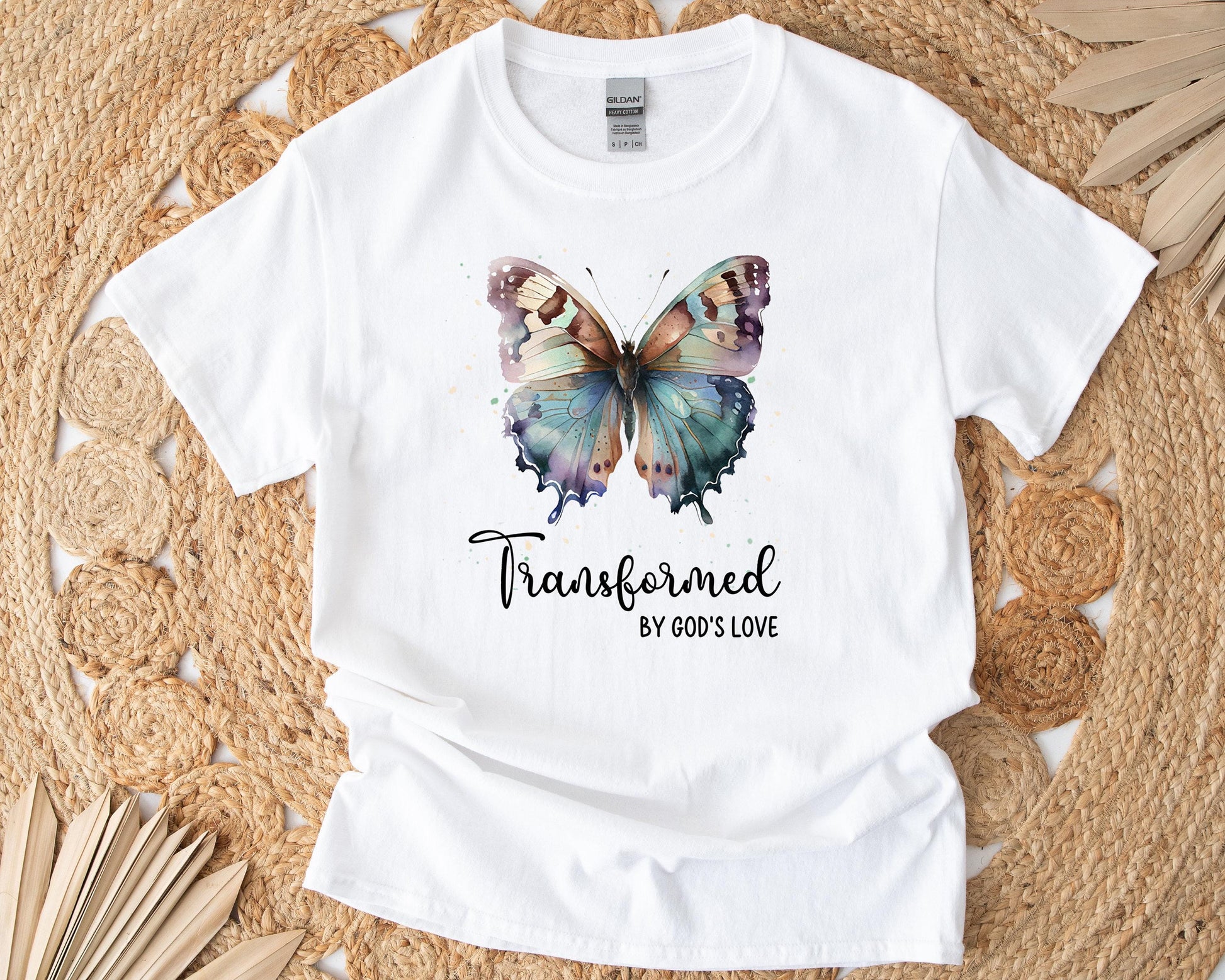 Christian T-Shirt Gift Set - Transformed by Gods Love, Candle, T-Shirt, Tumbler, Spa Items, Care Package, Spa Set