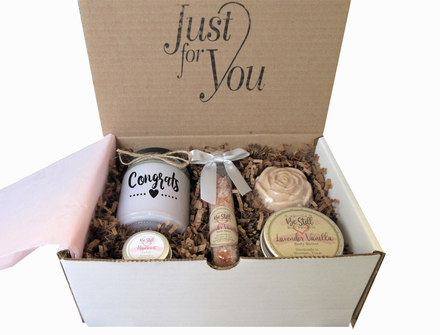 Congratulations GIFT Box | Care Package | Self Care Gift Box | Spa Gift Box | Congrats Gift for Friend, Coworker, Daughter, Niece, Client