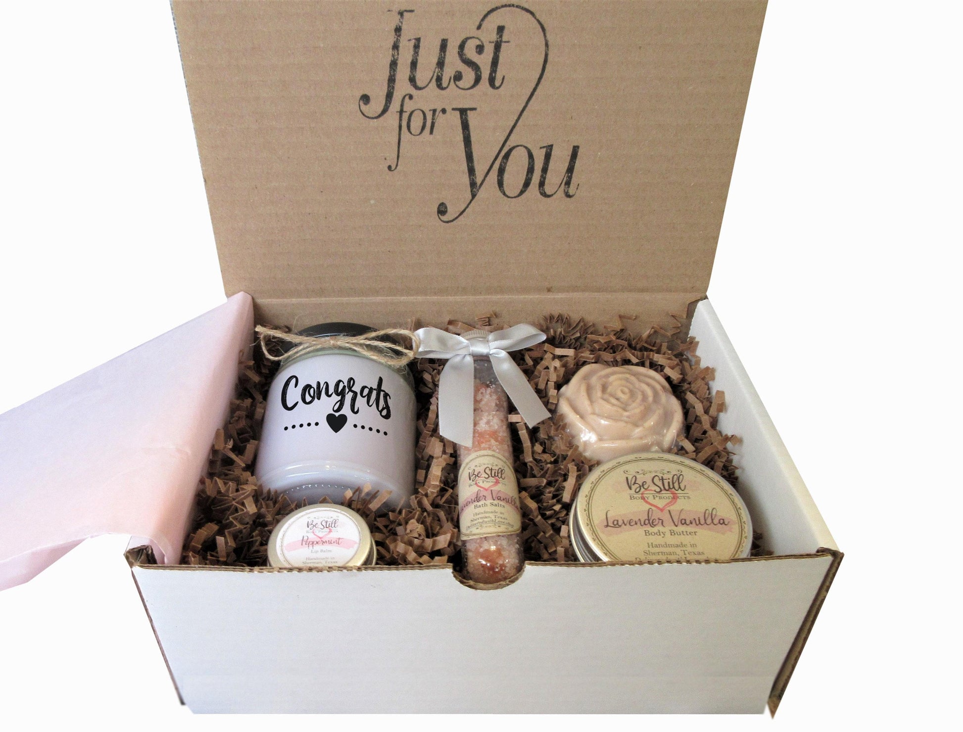 Congratulations GIFT Box | Care Package | Self Care Gift Box | Spa Gift Box | Congrats Gift for Friend, Coworker, Daughter, Niece, Client