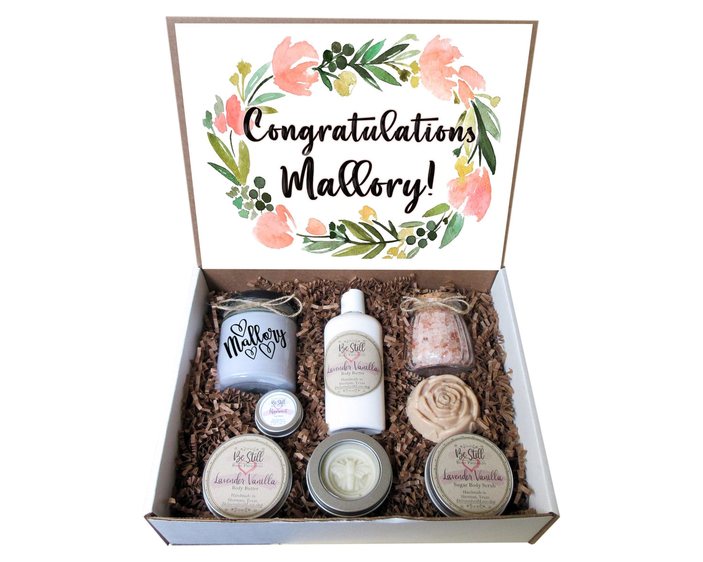 Congratulations Gift Box | Self Care Gift Box | Custom Gift Box | Personalized Care Package | Congrats Gift | Graduation, Promotion, New Job