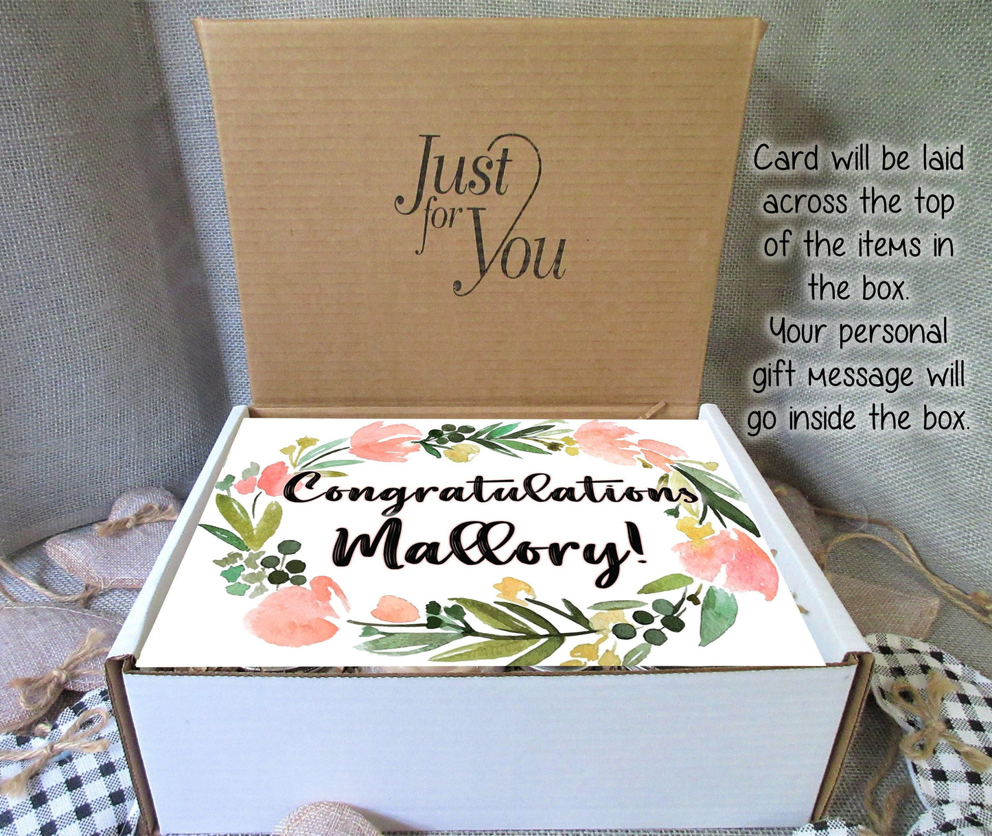 Congratulations Gift Box | Self Care Gift Box | Custom Gift Box | Personalized Care Package | Congrats Gift | Graduation, Promotion, New Job