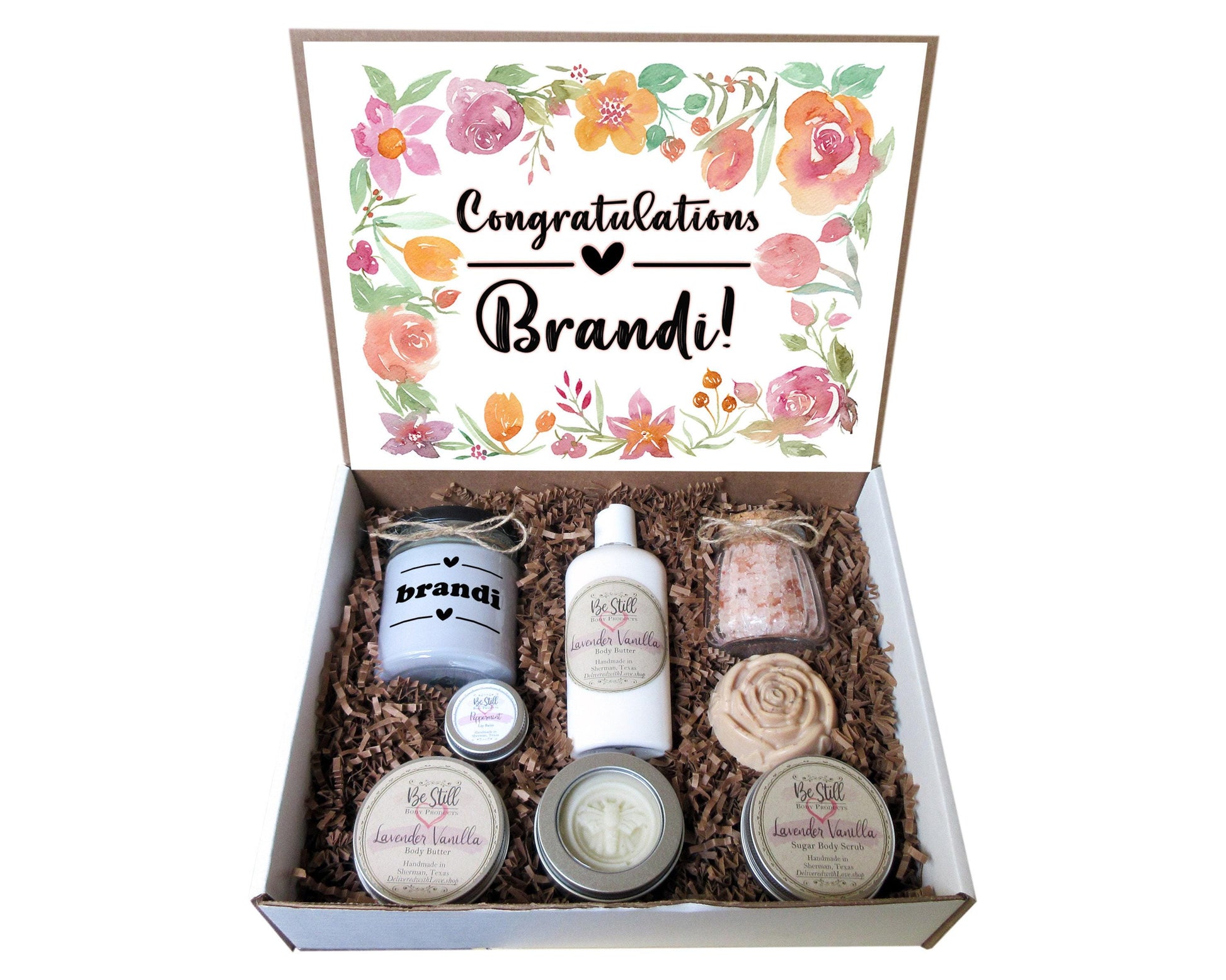 Congratulations Gift | Congrats Care Package | Self Care Gift Box | Personalized Gift | Graduation, New Job, Promotion, New Home, Success