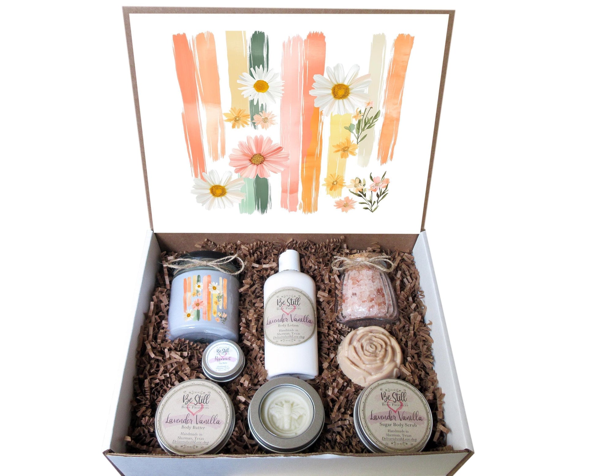 Daisy Aesthetic Gift Box | Handmade Spa Set, Self Care for Women