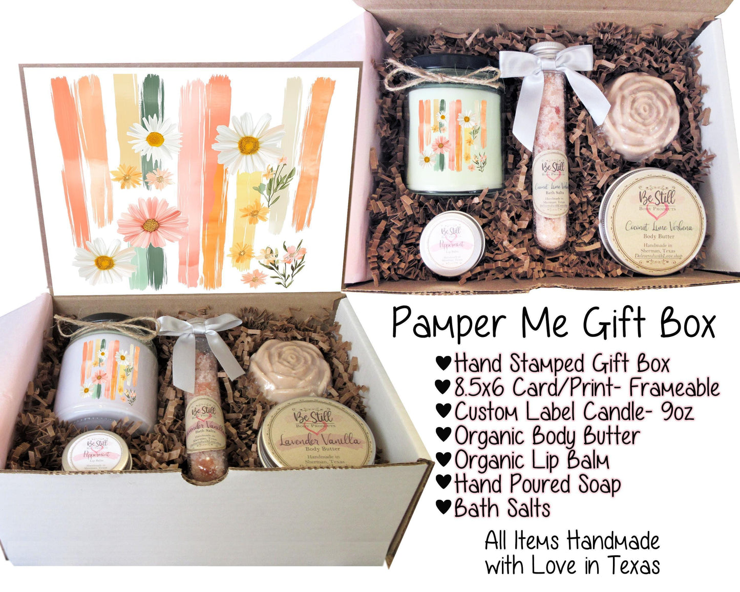 Daisy Aesthetic Gift Box | Handmade Spa Set, Self Care for Women