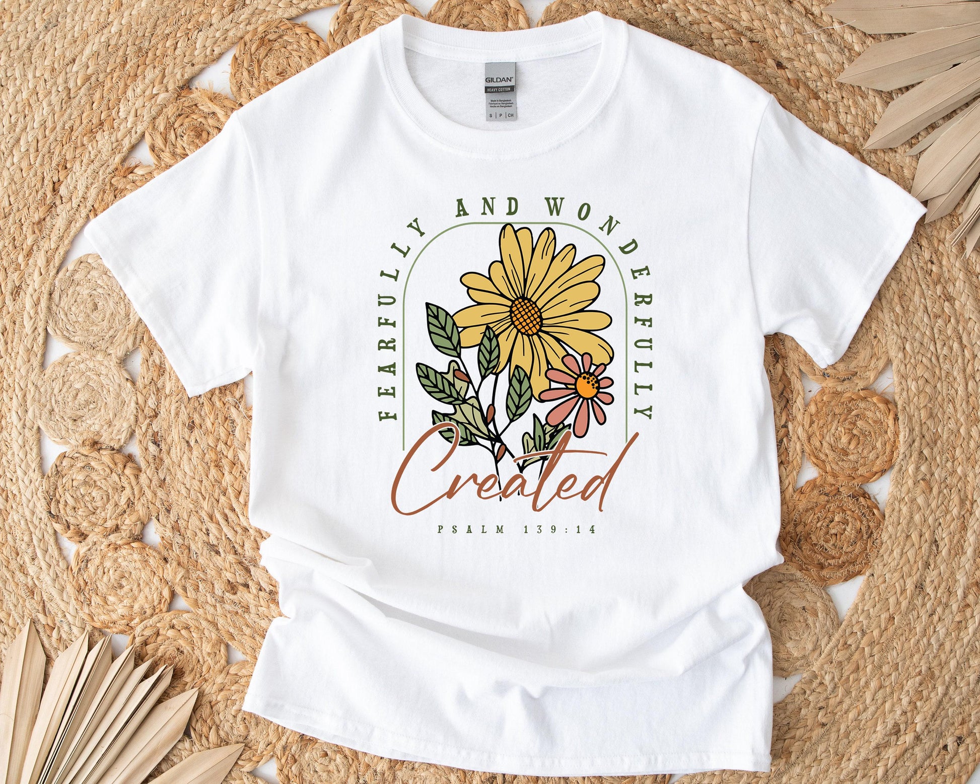 Fearfully Created Christian Gift Box - Psalm 139 14 Candle, T-Shirt, Tumbler, Spa Items, Care Package for Her