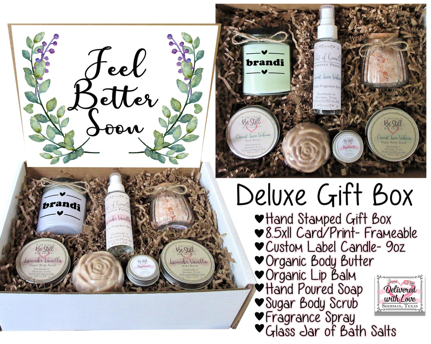 Feel Better Soon Care Package | Personalized Get Well Gift  | Self Care Gift Box | Get Well, Injury, Surgery, Sickness