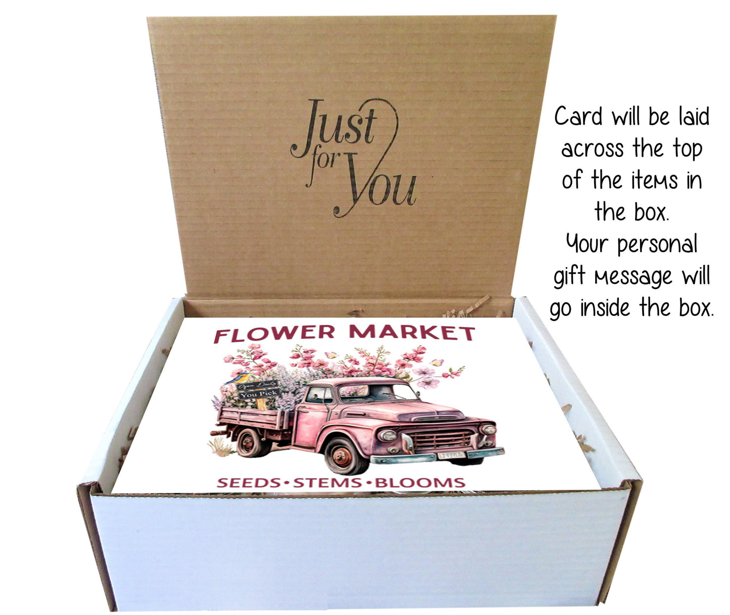 Flower Market Truck Gift Box | Handmade Spa Set, Self Care for Women