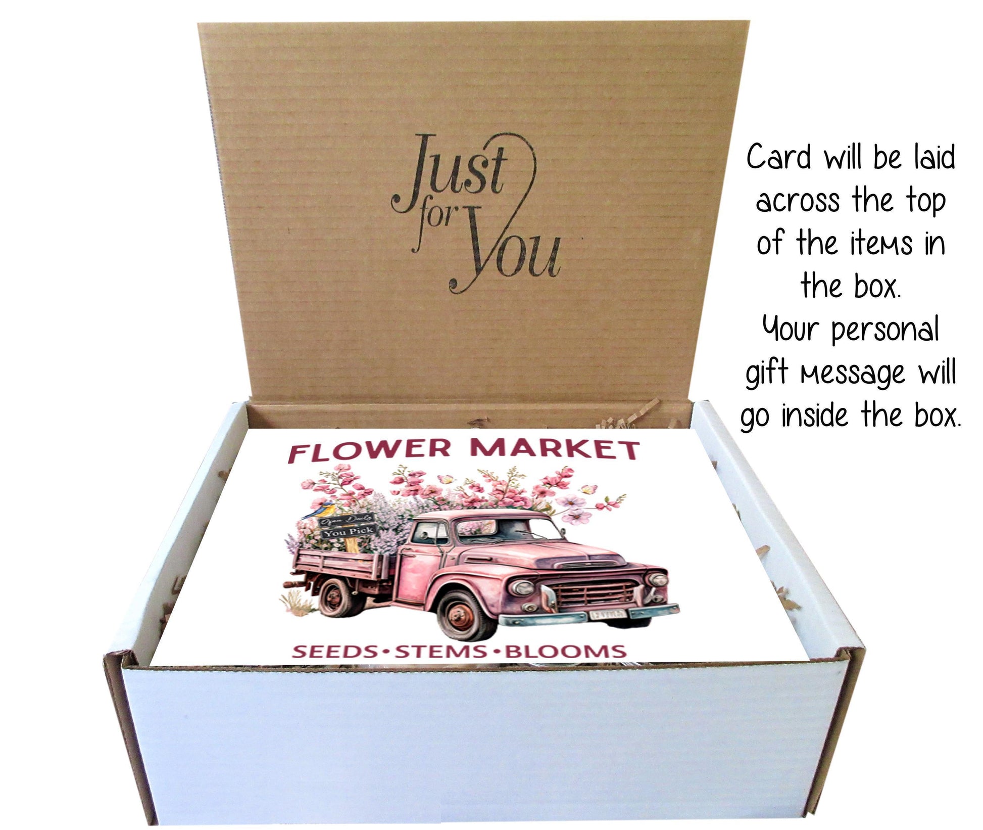 Flower Market Truck Gift Box | Handmade Spa Set, Self Care for Women