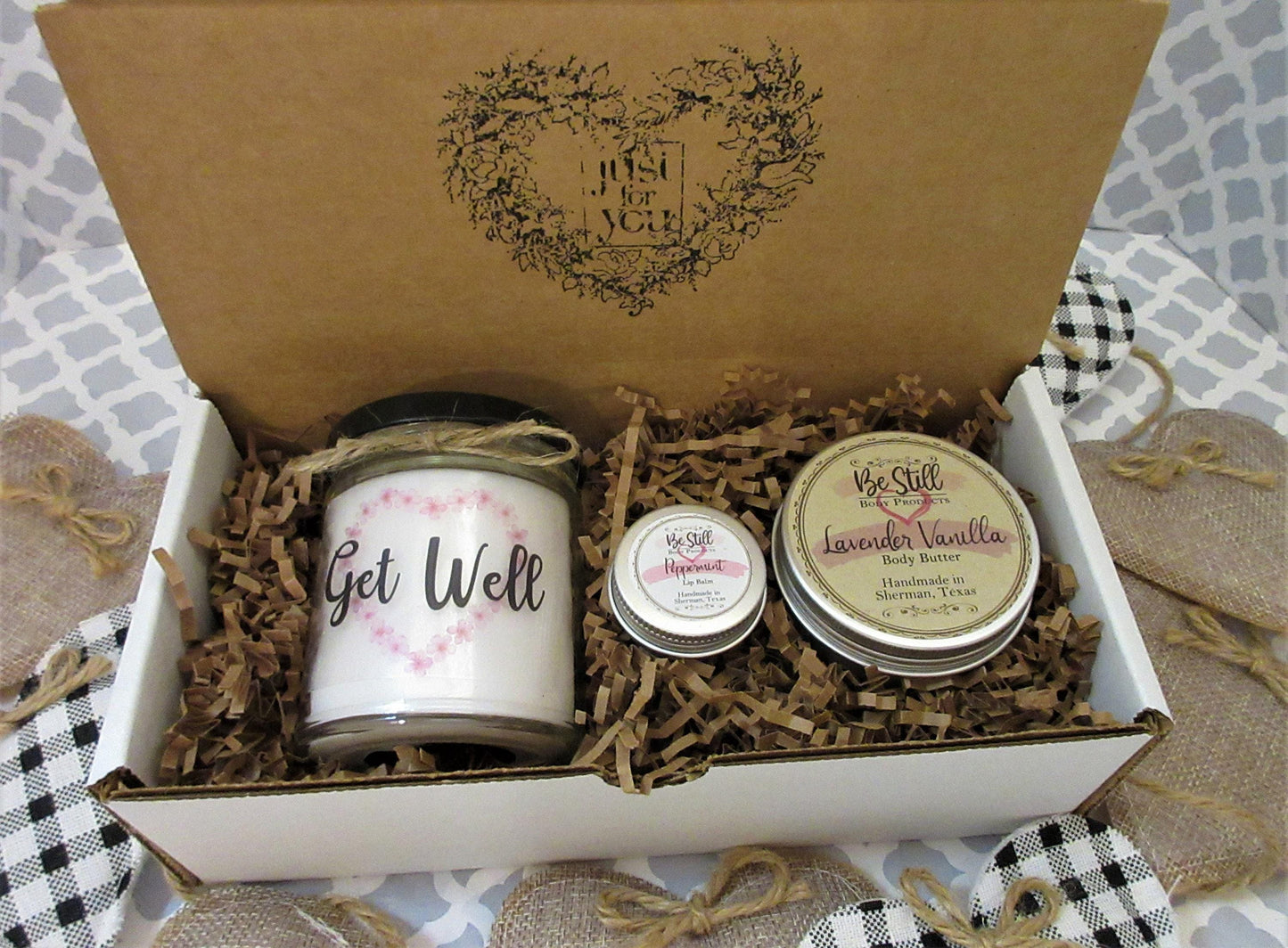 GET WELL GIFT | Custom Gift Candle | Self Care Gift Box | Feel Better Soon | Handmade in Texas | Mom, Friend, Coworker, Grandmother