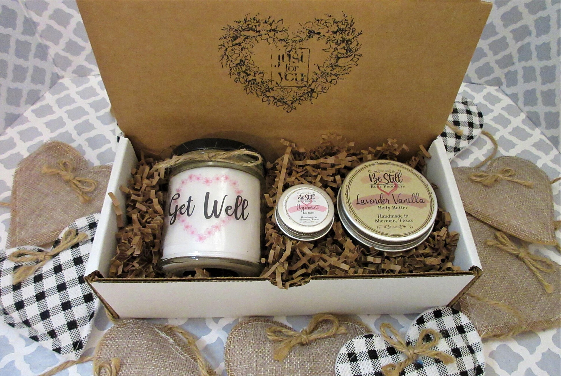 GET WELL GIFT | Custom Gift Candle | Self Care Gift Box | Feel Better Soon | Handmade in Texas | Mom, Friend, Coworker, Grandmother