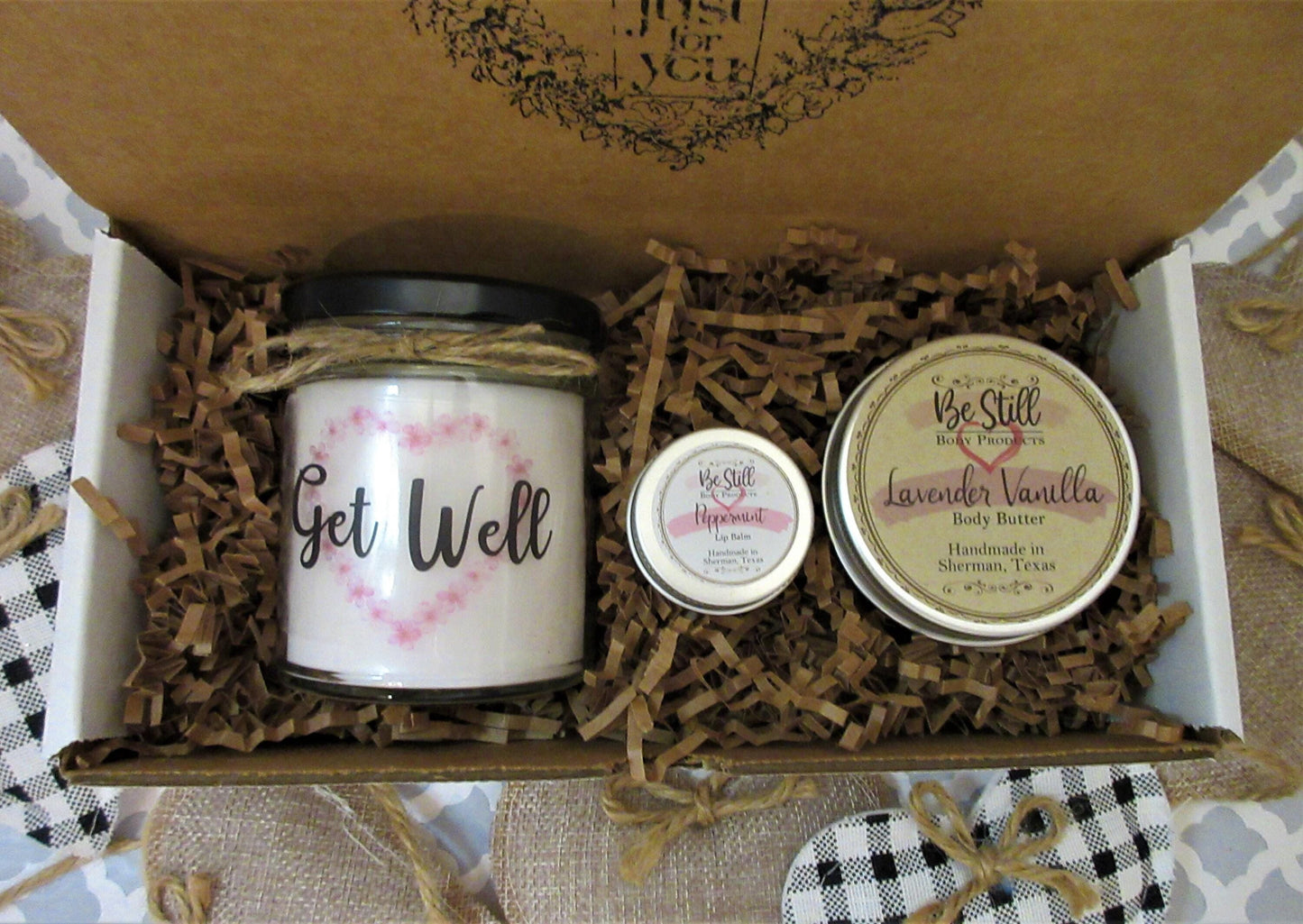 GET WELL GIFT | Custom Gift Candle | Self Care Gift Box | Feel Better Soon | Handmade in Texas | Mom, Friend, Coworker, Grandmother
