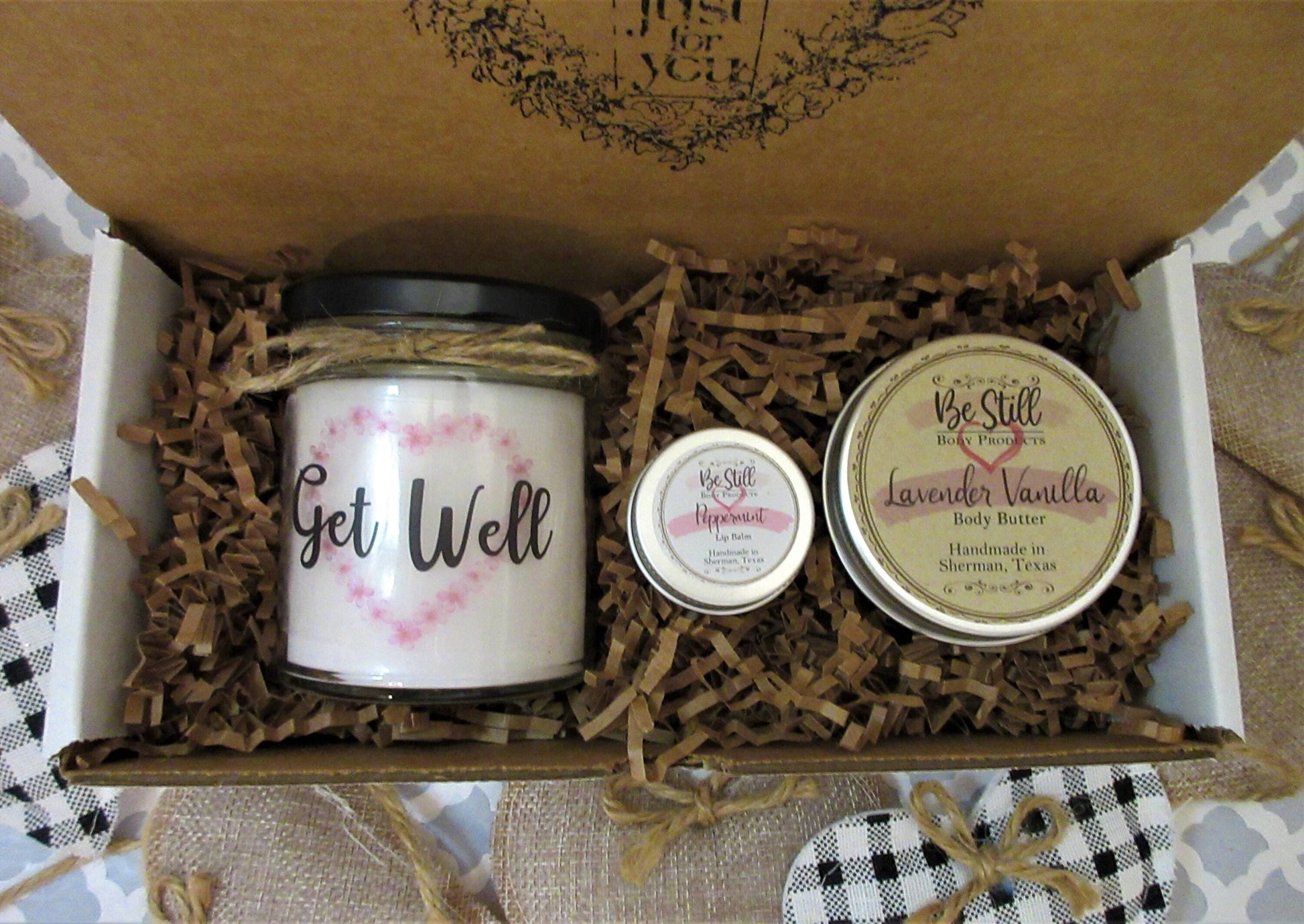GET WELL GIFT | Custom Gift Candle | Self Care Gift Box | Feel Better Soon | Handmade in Texas | Mom, Friend, Coworker, Grandmother