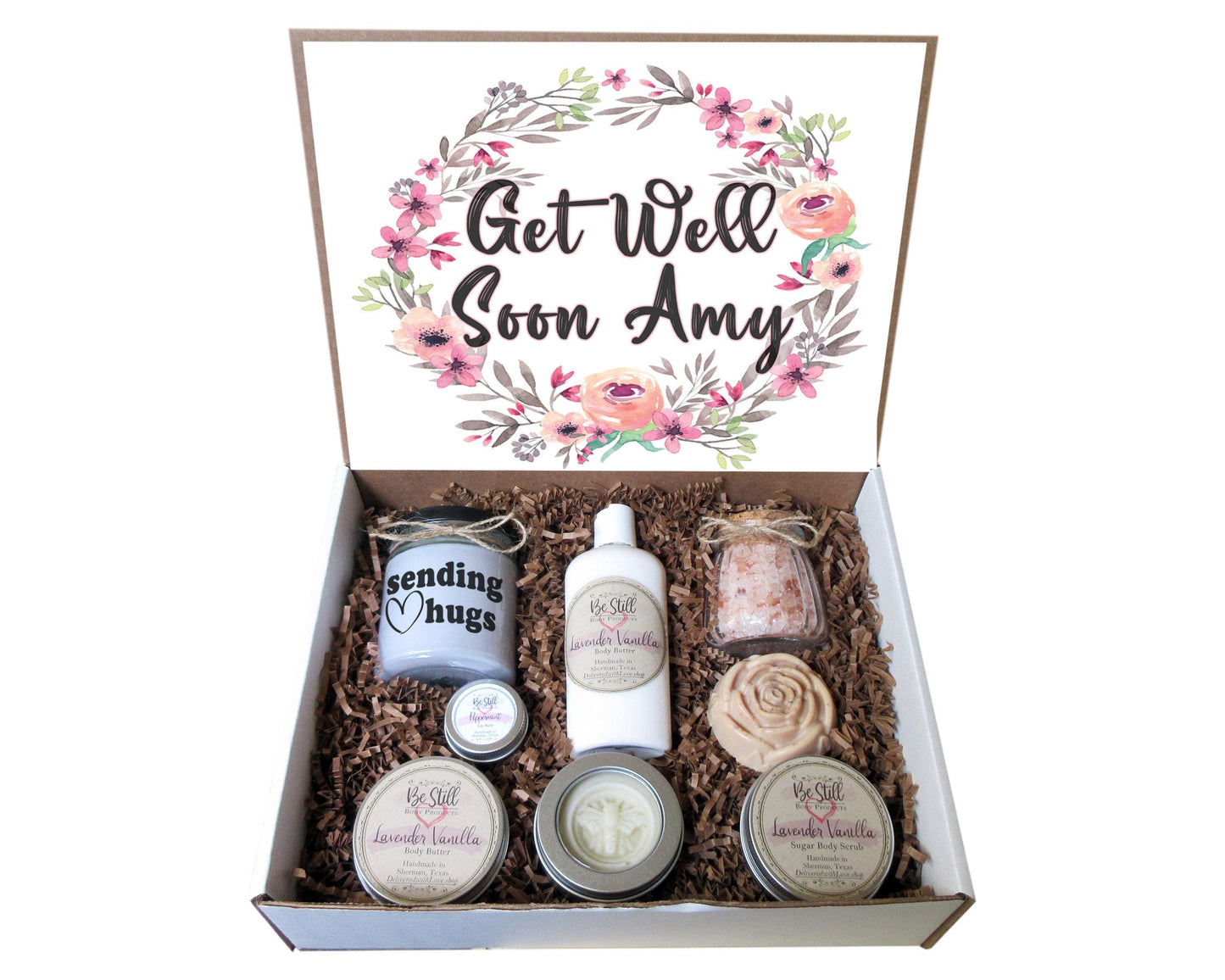 GET WELL GIFT | Personalized Gift Box | Feel Better Soon | Surgery Gift | Self Care Gift Box | Care Package | Friend, Coworker, Client