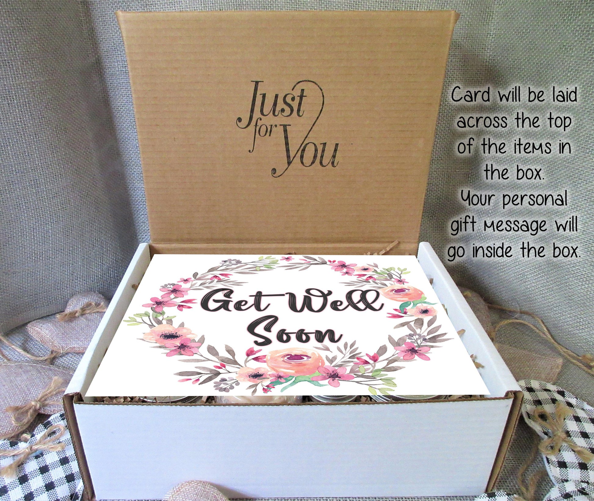 GET WELL GIFT | Personalized Gift Box | Feel Better Soon | Surgery Gift | Self Care Gift Box | Care Package | Friend, Coworker, Client