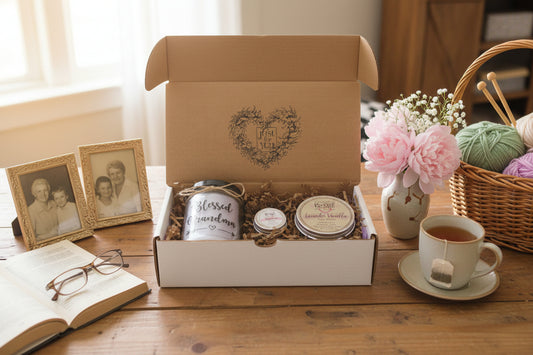 GRANDMOTHER GIFT | Blessed Grandma | Handmade Custom Candle | Self Care Gift Box | Birthday, Thank You, Miss You, New Grandma