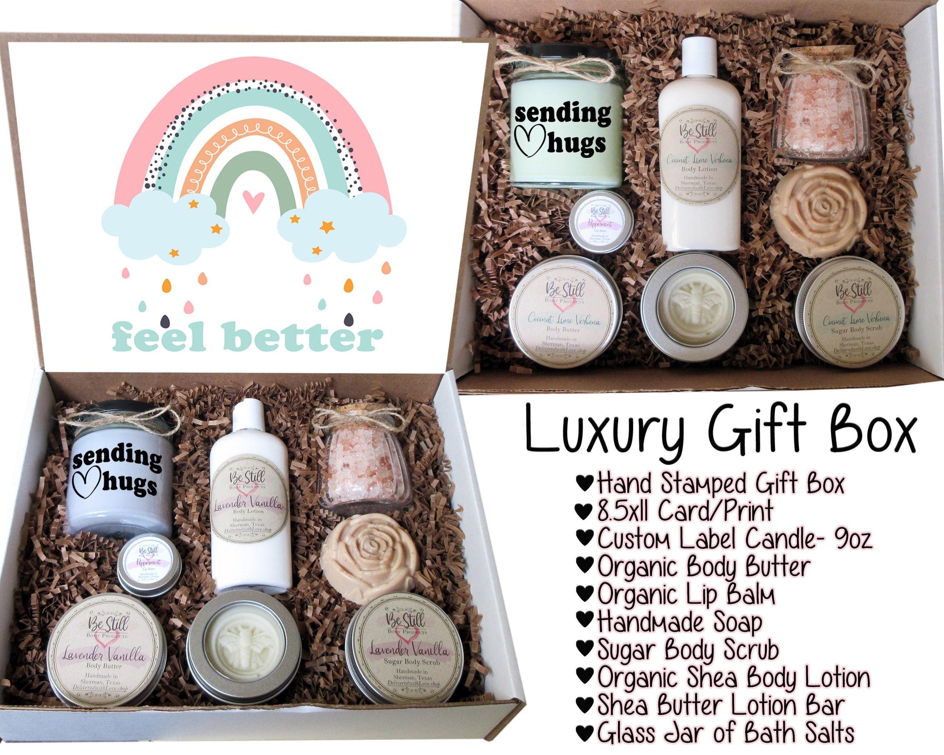 Get Well Soon Care Package | Feel Better Gift Box | Self Care Gift Box | Healing Vibes | Get Well, Injury, Surgery, Sickness