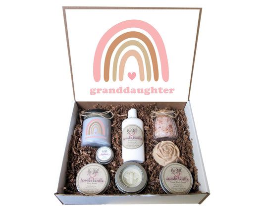 Granddaughter Gift | Birthday Gift Box | Congrats Gift | Graduation Gift Box | College Care Package | Self Care Gift Box | Spa Gift Box