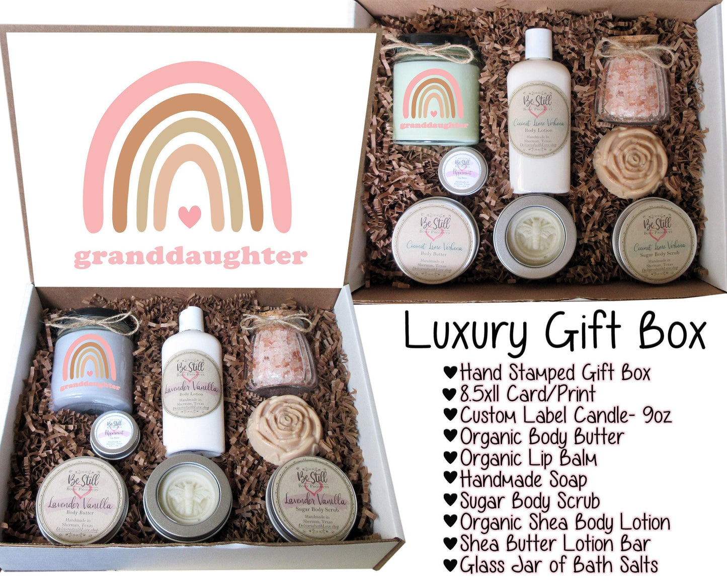 Granddaughter Gift | Birthday Gift Box | Congrats Gift | Graduation Gift Box | College Care Package | Self Care Gift Box | Spa Gift Box