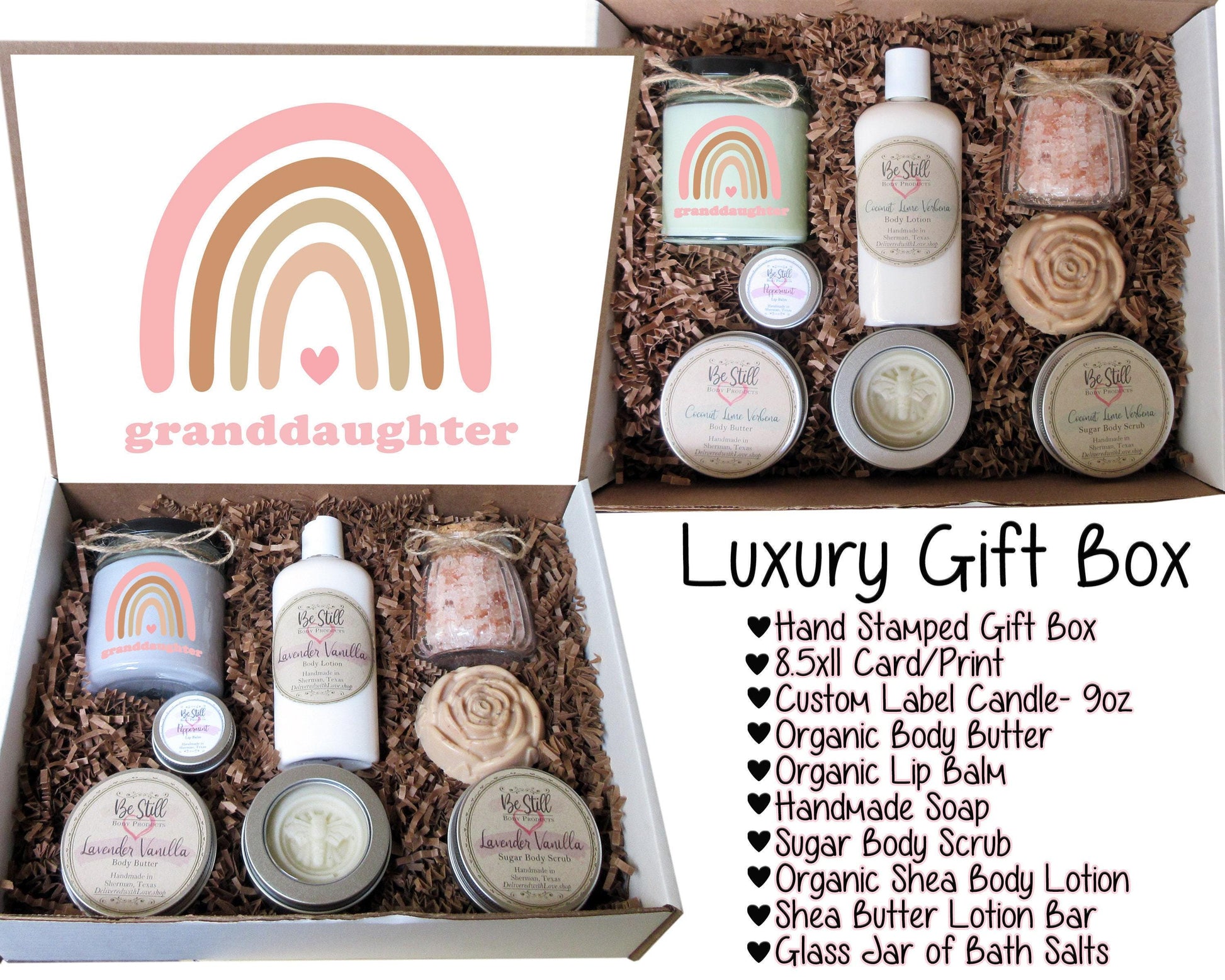 Granddaughter Gift | Birthday Gift Box | Congrats Gift | Graduation Gift Box | College Care Package | Self Care Gift Box | Spa Gift Box