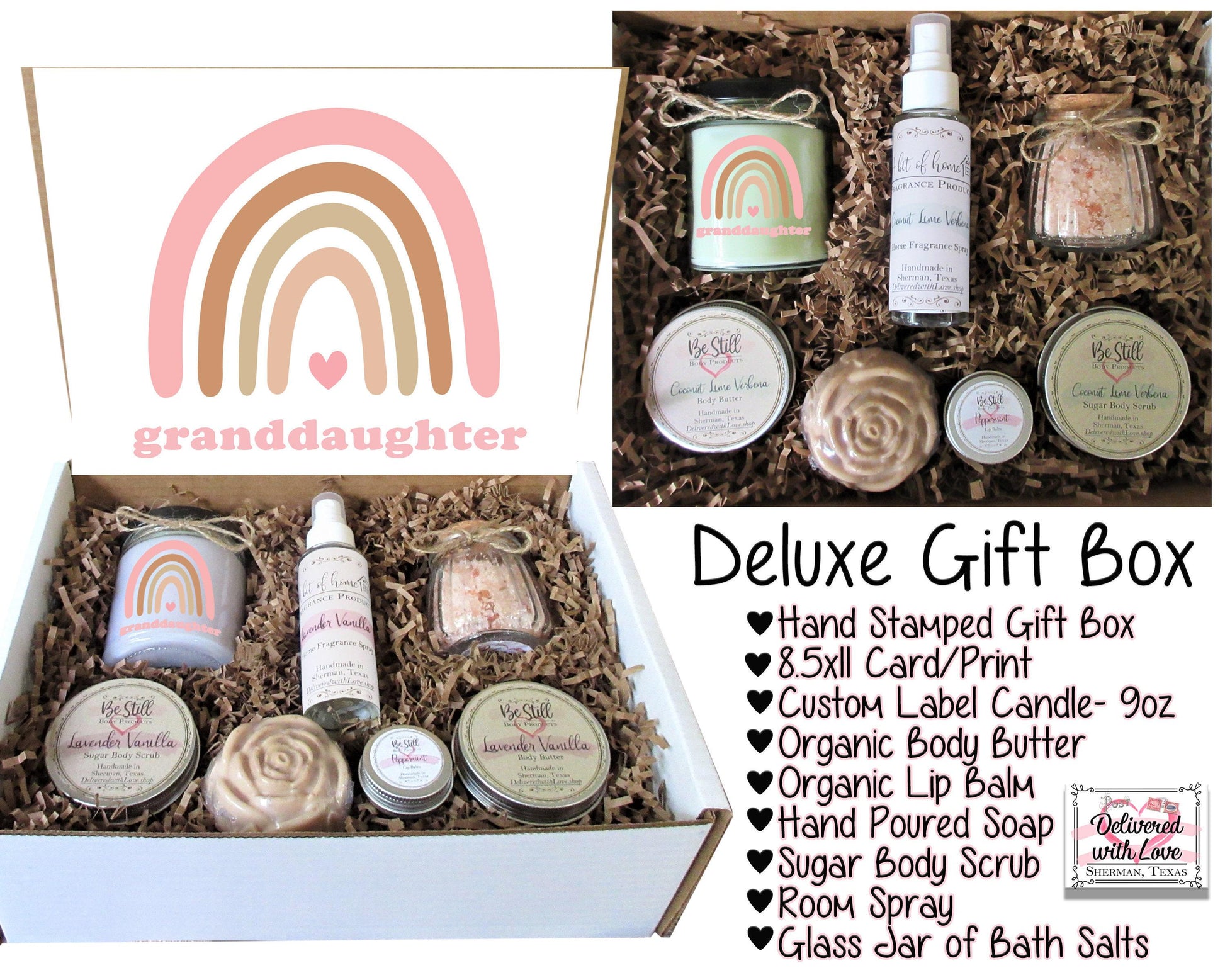 Granddaughter Gift | Birthday Gift Box | Congrats Gift | Graduation Gift Box | College Care Package | Self Care Gift Box | Spa Gift Box