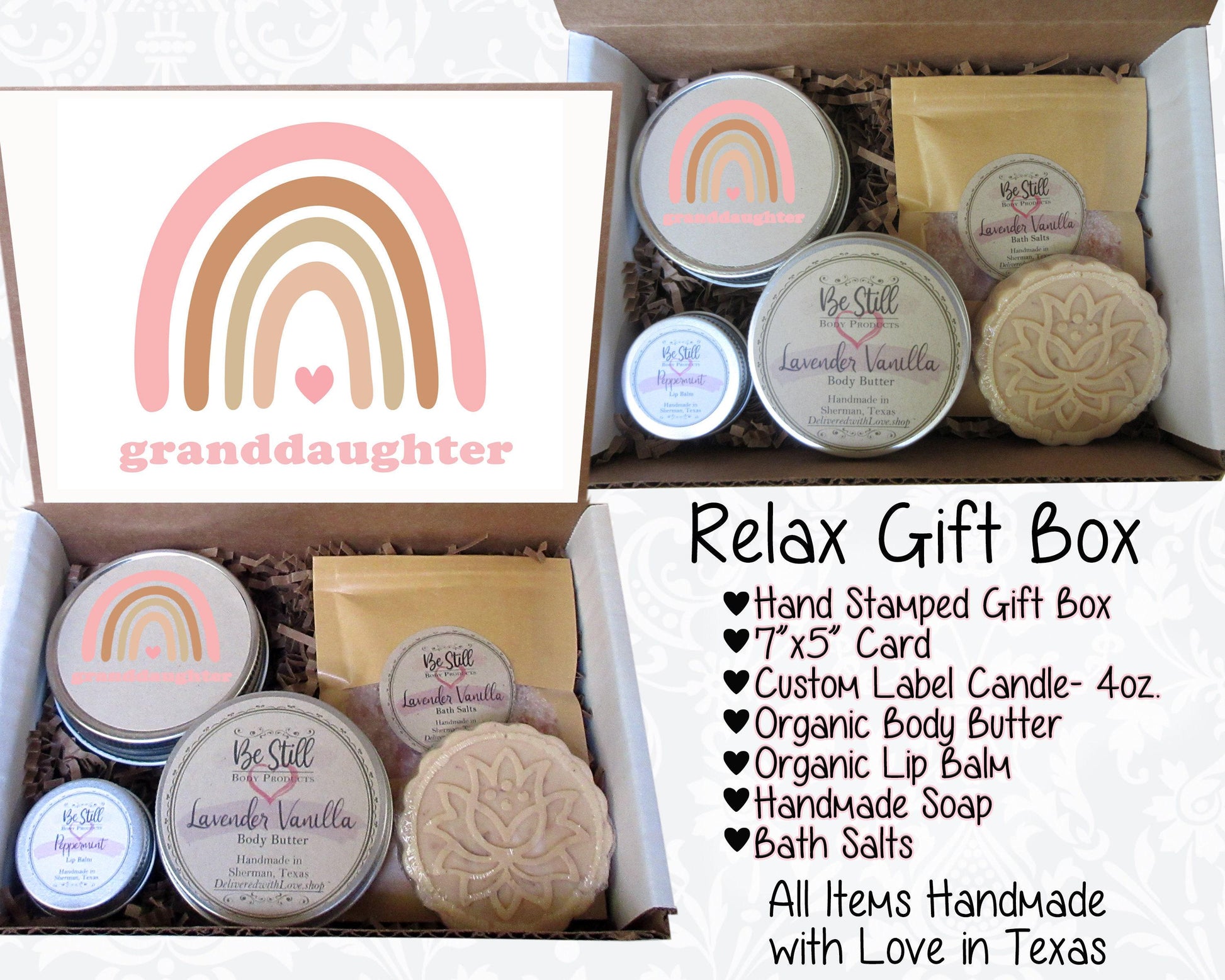 Granddaughter Gift | Birthday Gift Box | Congrats Gift | Graduation Gift Box | College Care Package | Self Care Gift Box | Spa Gift Box