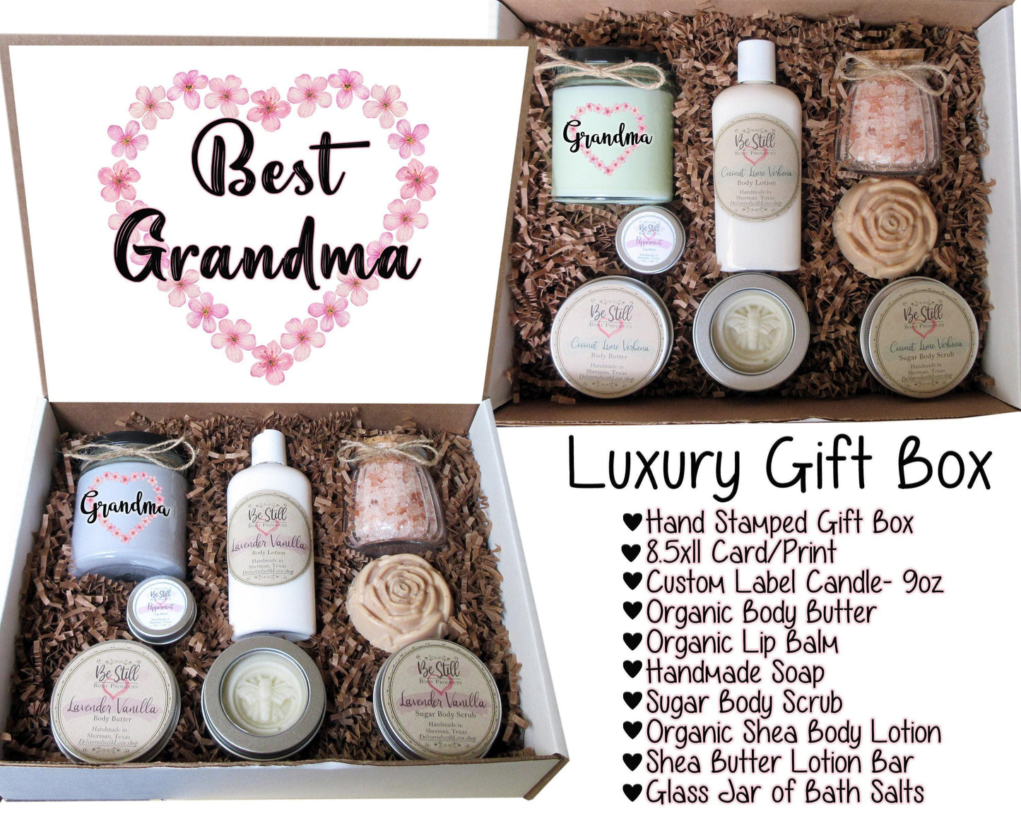 Grandma Gift Box | Mother's Day | Care Package| Grandma Gift | Spa Gift Box | Handmade Products | Grandma, Nana, Mimi, Gramma, Abuela