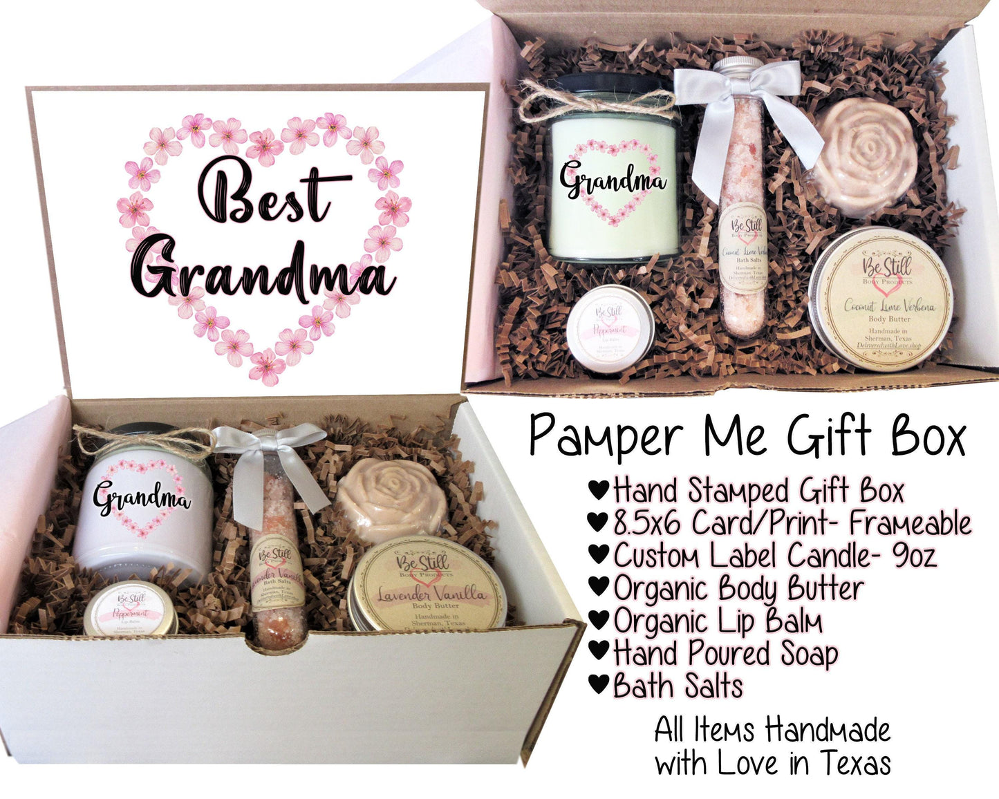 Grandma Gift Box | Mother's Day | Care Package| Grandma Gift | Spa Gift Box | Handmade Products | Grandma, Nana, Mimi, Gramma, Abuela