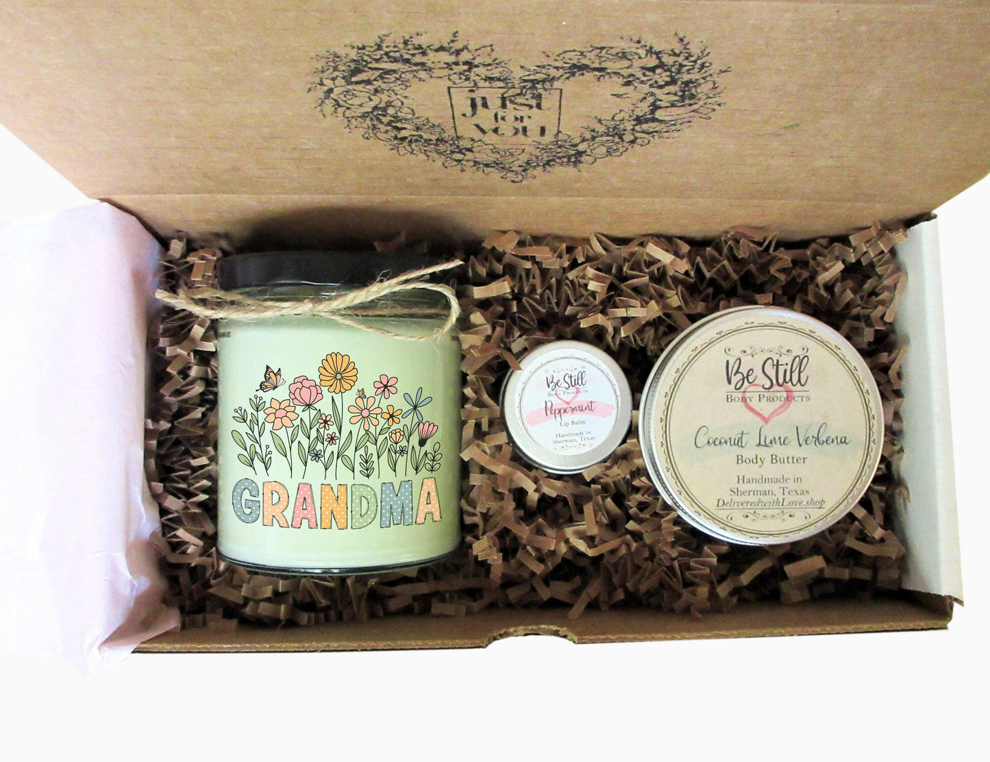 Grandma Gift | Grandmother Gift Box | Self Care Gift Box | Spa Gift Box | Care Package | Natural Handmade Items | Mothers Day, Birthday