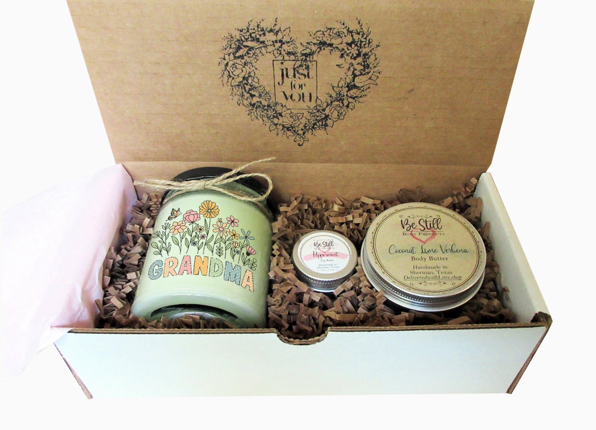 Grandma Gift | Grandmother Gift Box | Self Care Gift Box | Spa Gift Box | Care Package | Natural Handmade Items | Mothers Day, Birthday