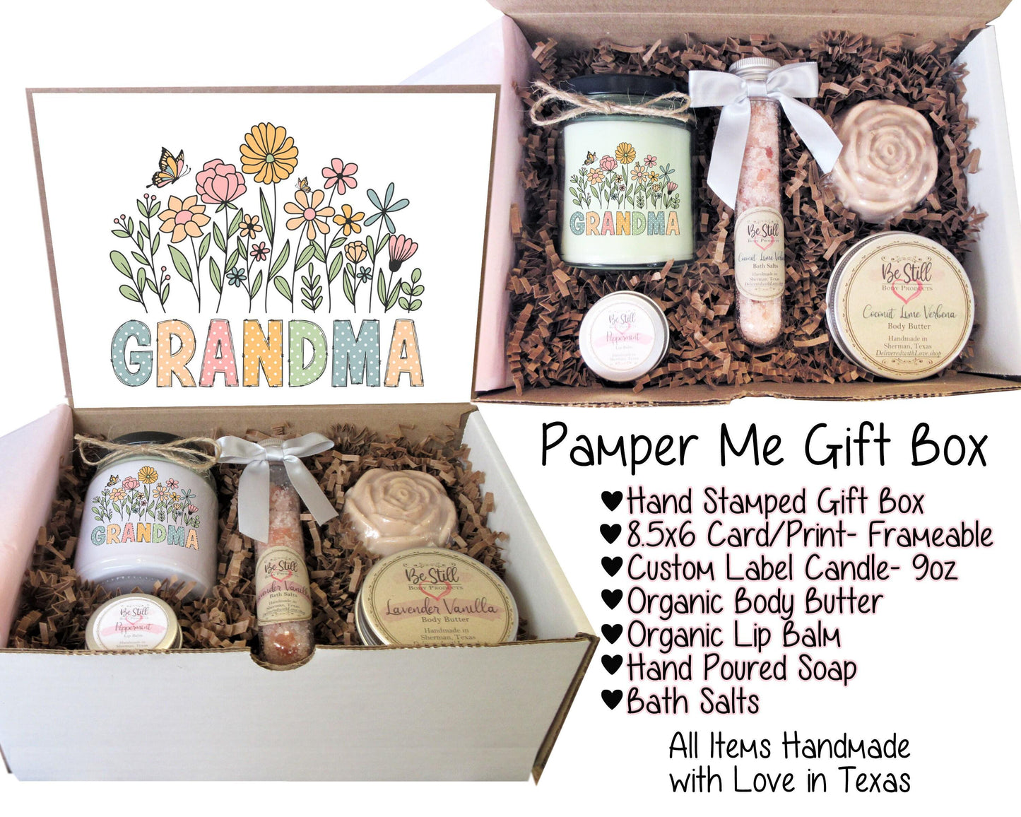 Grandma Spa Gift Box | Mother's Day Gift | Care Package for Her | Grandma Gift | Spa Gift Set | Handmade Products