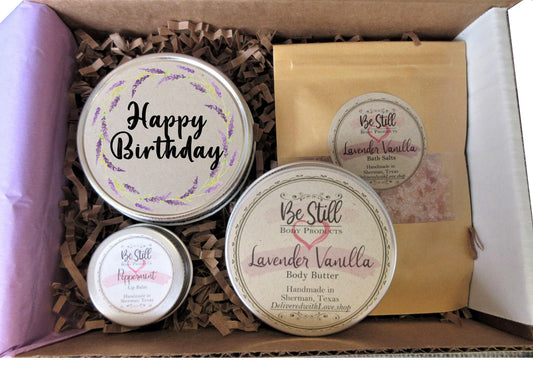 HAPPY BIRTHDAY Gift Box | Self Care Gift Box | Care Package for Her | Birthday Spa Gift Box | Friend's Birthday | Client's Birthday