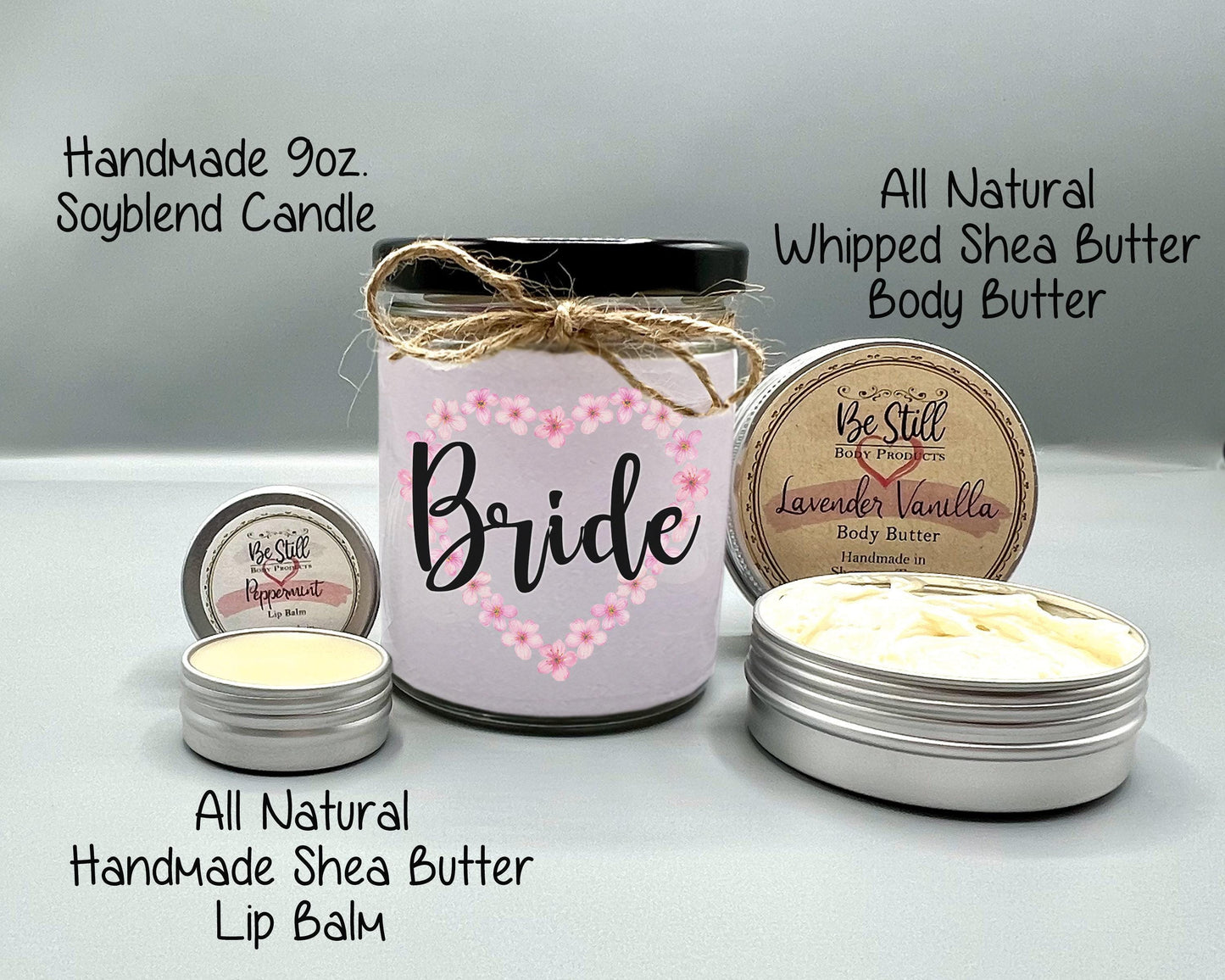 Handmade Bride Gift Box - T-Shirt Spa Items Candle Tumbler - Care Package for Her