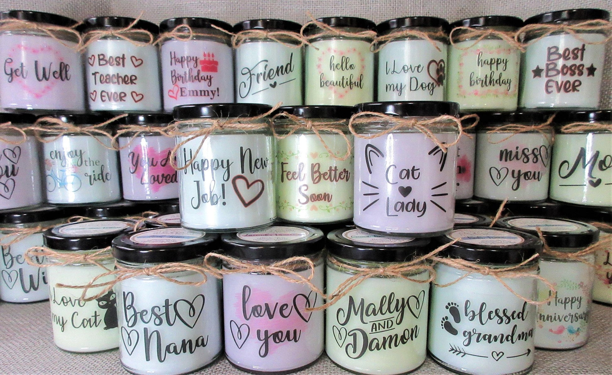Happy Birthday Candle | Handmade in Texas | Highly Scented Candle | Great Gift for Friend, Mom, Daughter, Aunt