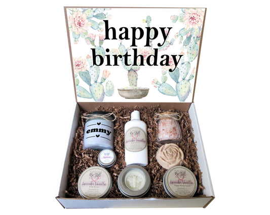 Happy Birthday Gift Box, Friend Birthday Gift, Daughter Birthday Gift, Spa Birthday Gift, Sister Birthday Gift, Care Package for Her
