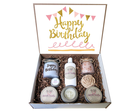 Happy Birthday Gift Box, Friend Birthday Gift, Daughter Birthday Gift, Spa Birthday Gift, Sister Birthday Gift, Care Package for Her