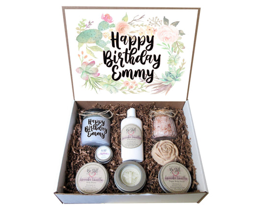 Happy Birthday Gift Box, Personalized Birthday Gift, Friend Birthday Gift, Daughter Birthday Gift, Spa Birthday Gift, Sister Birthday Gift