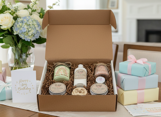 Happy Birthday Spa Box | For You or a Gift | Custom Gift Box | Self Care Gift Box | Care Package for Her | Handmade, Natural Products