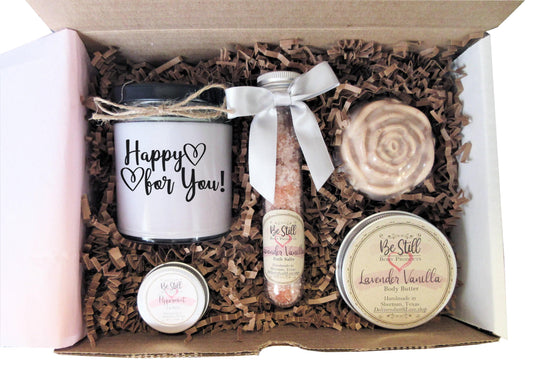 Happy for You Gift Box | Care Package | Self Care Gift Box | Spa Gift Box | Congrats Gift for Friend, Coworker, Niece, Client, Sister