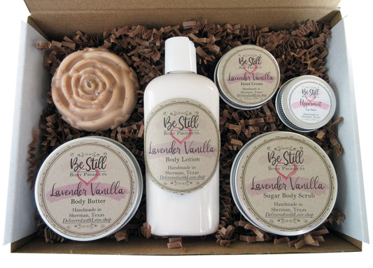 Hydration Box | Spa Gift Box | Natural Lotion | Shea Body Butter | Organic Hand Cream | Natural Lip Balm | Natural Moisturizers