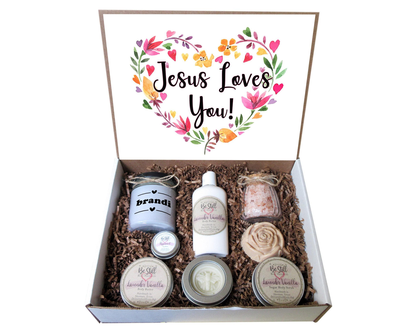 Jesus Loves You | Christian Gift Box | Self Care Gift Box | Personalized Gift Box | Christian Gifts | Encouragement | Christian Gift for Her