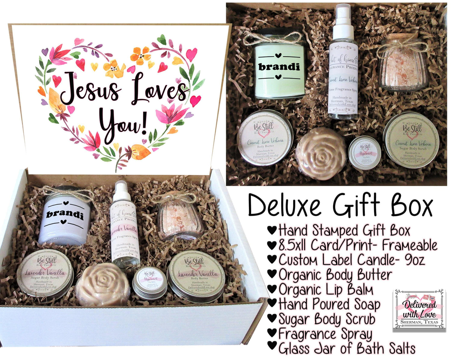Jesus Loves You | Christian Gift Box | Self Care Gift Box | Personalized Gift Box | Christian Gifts | Encouragement | Christian Gift for Her