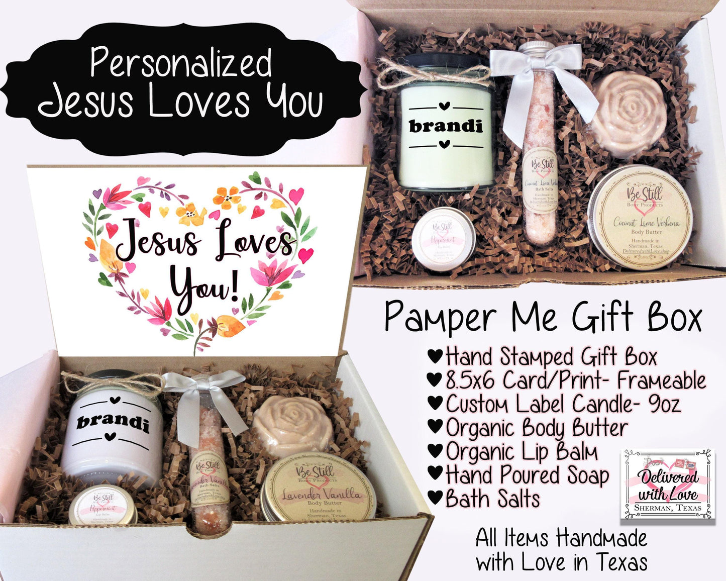 Jesus Loves You | Christian Gift Box | Self Care Gift Box | Personalized Gift Box | Christian Gifts | Encouragement | Christian Gift for Her