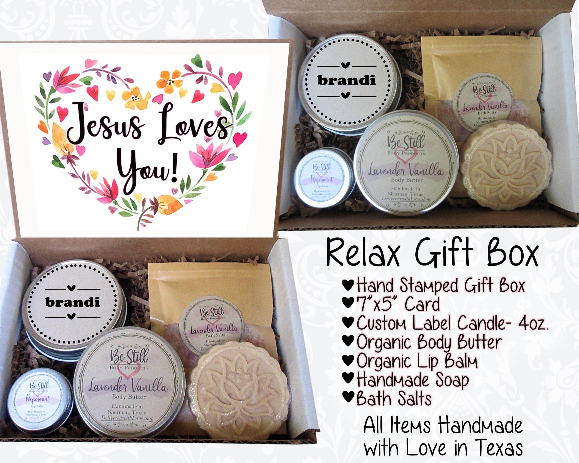 Jesus Loves You | Christian Gift Box | Self Care Gift Box | Personalized Gift Box | Christian Gifts | Encouragement | Christian Gift for Her