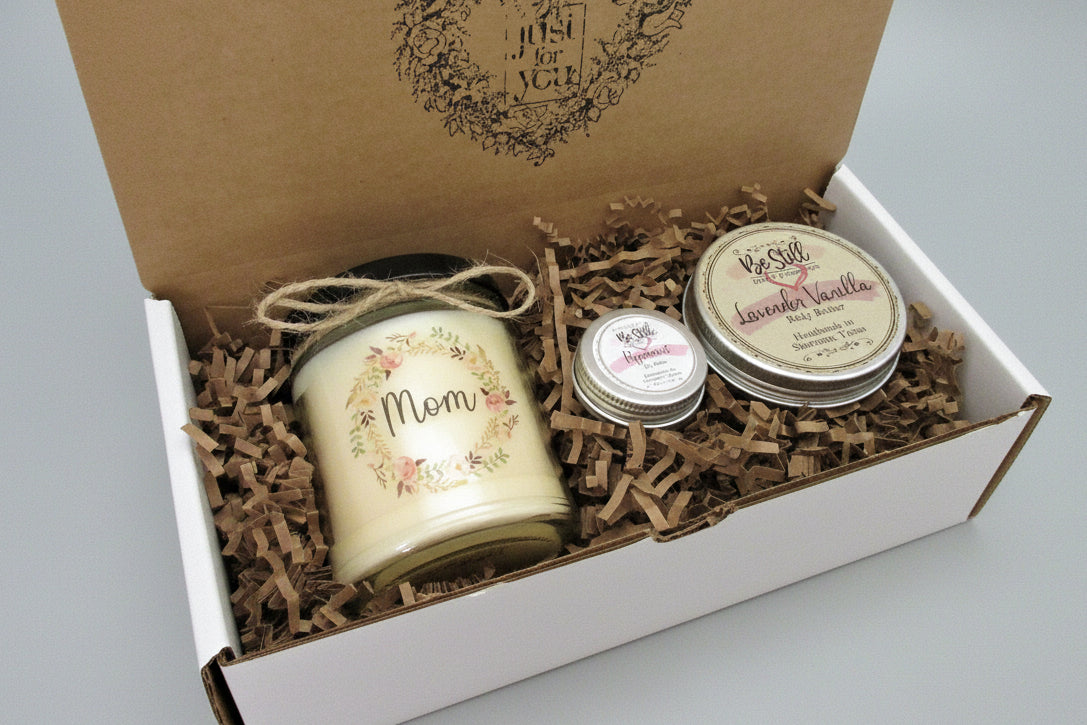 MOTHER CANDLE GIFT | Handmade Mom Candle | Self Care Gift Box | Made in Texas | Birthday, Miss You, Love You, Thinking of You, Just Because
