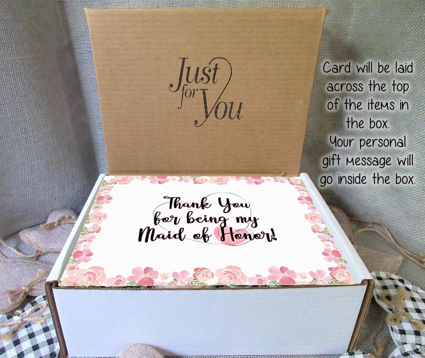Maid of Honor Gift Box | Personalized Thank You Gift | Matron of Honor Gift | Self Care Gift Box | Custom Gift Box | Care Package for Her
