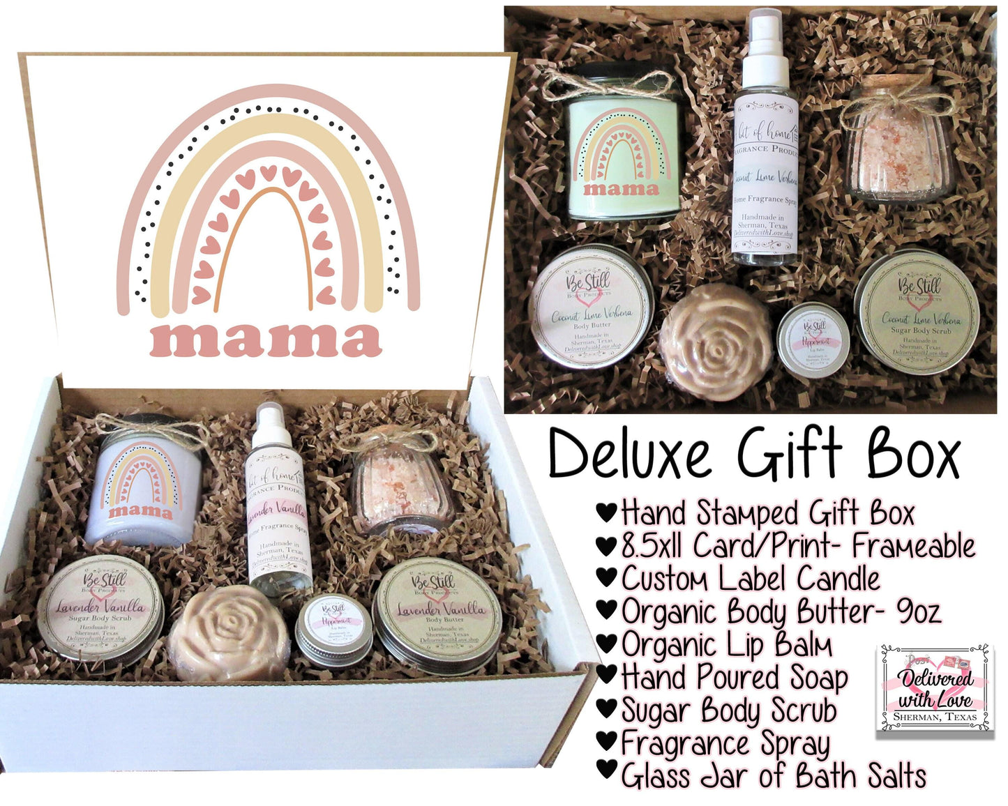 Mama Boho Gift Box | Self Care Gift Box | Postpartum Care Package | Personalized Gift for Her | Gift for Mom, New Mom, Friend