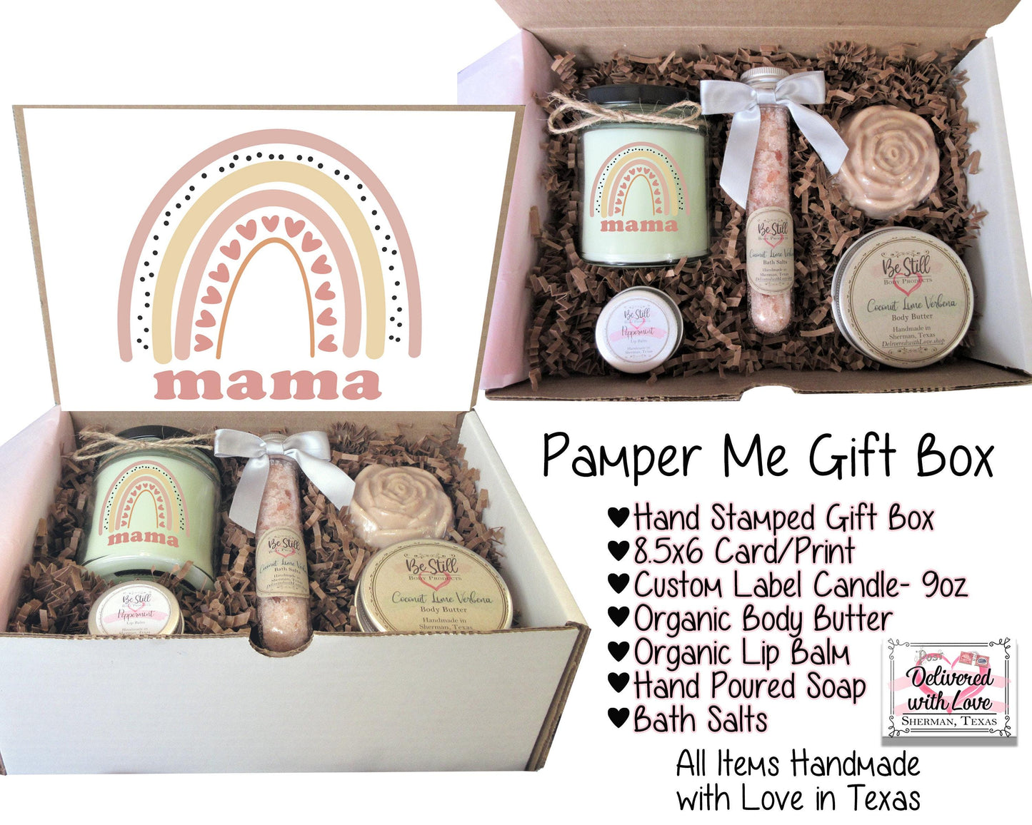 Mama Boho Gift Box | Self Care Gift Box | Postpartum Care Package | Personalized Gift for Her | Gift for Mom, New Mom, Friend