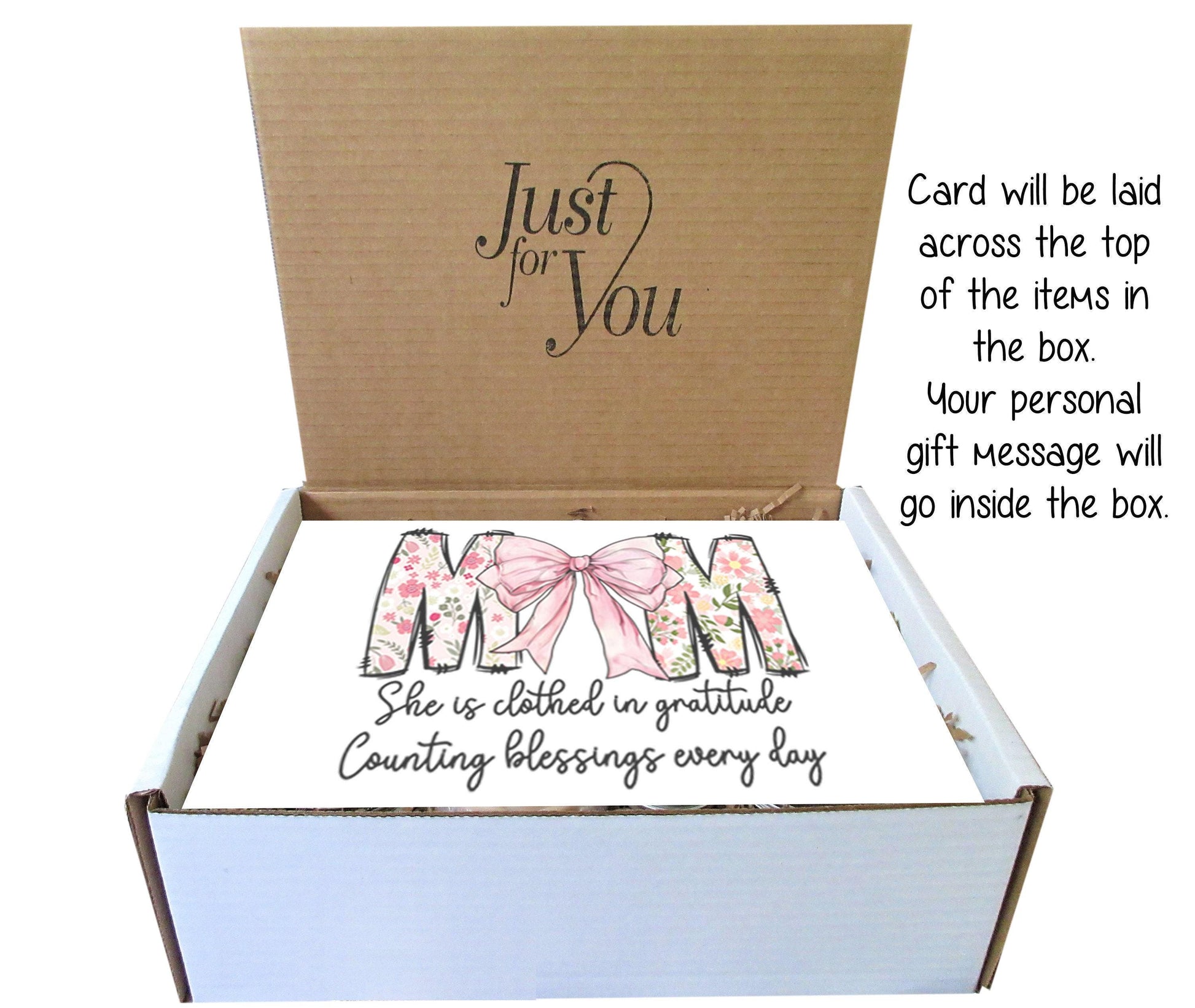 Mom Gift Box with Pink Bow | Care Package for Her | Self Care Gift Box | Gift for Mom | Spa Gift Box | Custom Gift Box