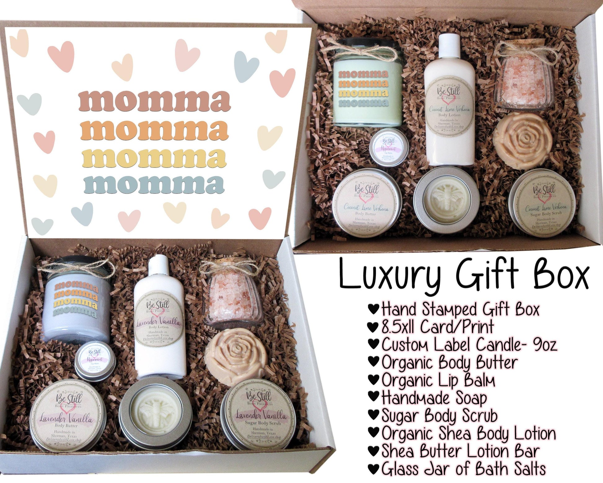 Momma Gift Box | Boho Gift Box | Self Care Gift Box | New Mom Care Package | Mama Spa Gift Box | Gift for Mom, New Mom, Friend